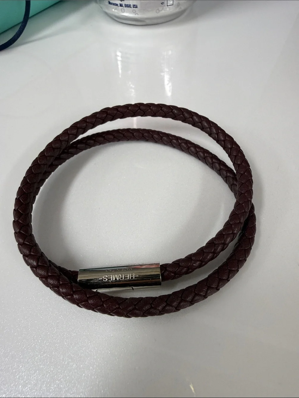 Hermes mens Goliath double tour bracelet
